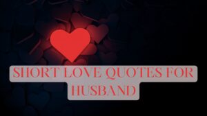 Short Love Quotes For Husband